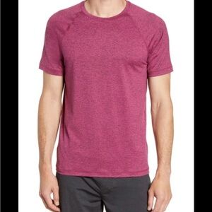 Rhone Reign Short Sleeve Shirt in Pyrenees Pink. Large